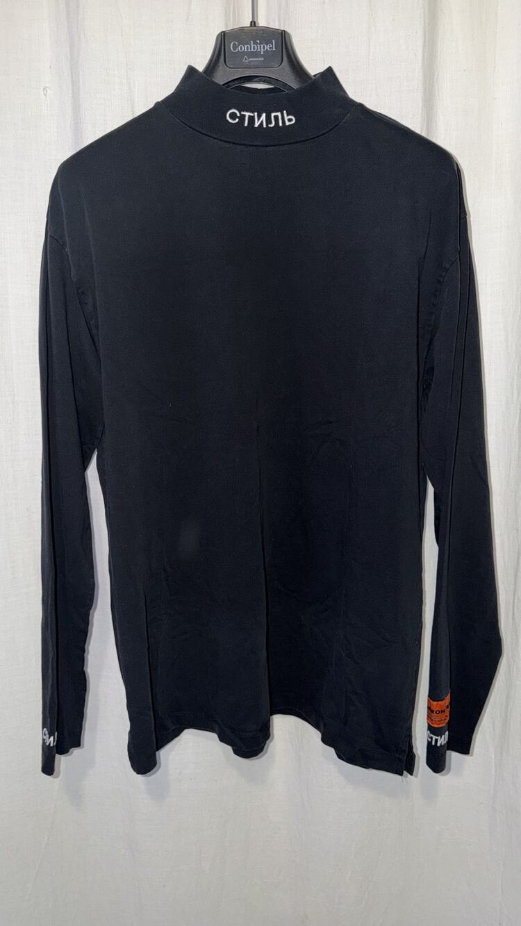 HERON PRESTON CTNMB Mock Neck T Shirt 'For The World' Size M